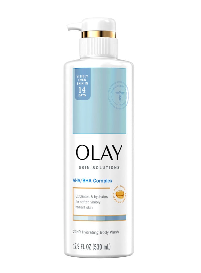 Olay Skin Solutions Body Wash with AHA/BHA Complex - 17.9oz/4pk