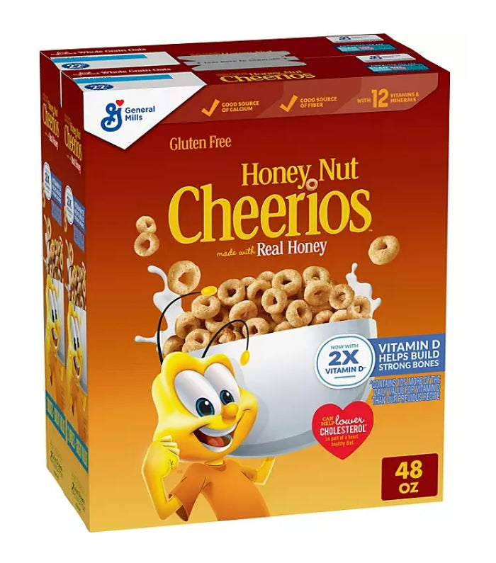 General Mills Cereal Honey Nut Cheerios - 24oz/2pk