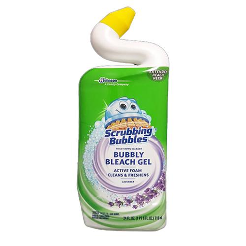Scrubbing Bubbles Bubbly Bleach Gel Toilet Bowl Cleaner Lavender - 24oz/6pk