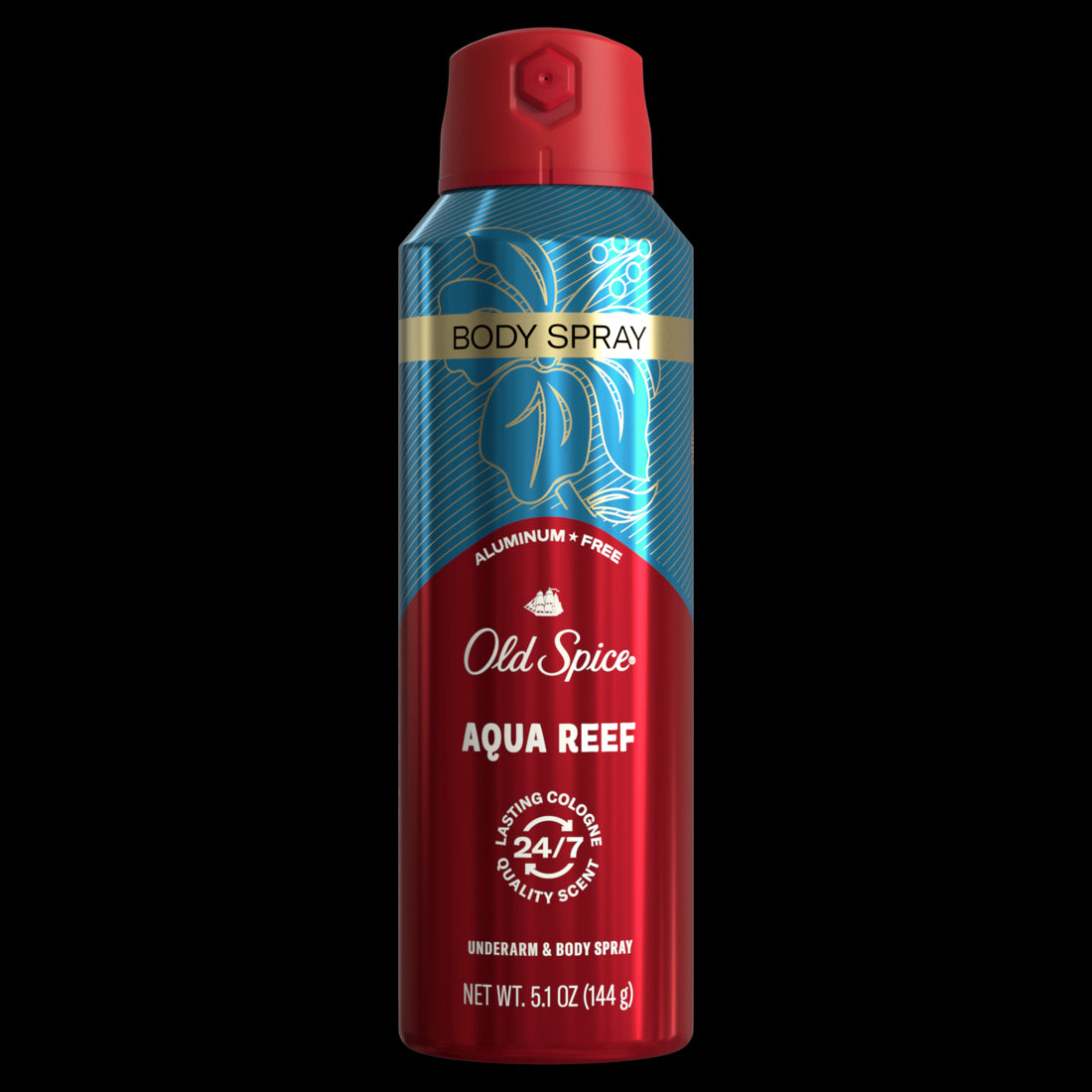 Old Spice Aluminum Free Body Spray for Men Aqua Reef - 5.1oz/12pk