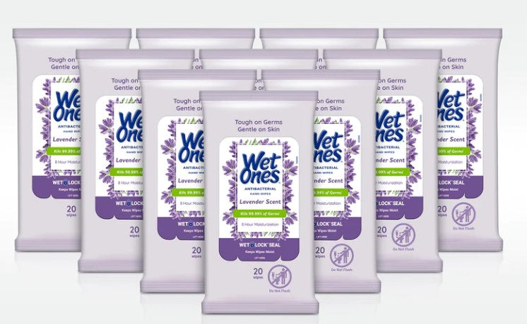 Wet Ones Lavender Antibacterial-20ct/10pk