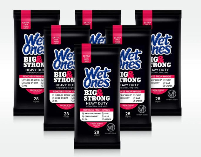 Wet Ones Big & StrongTravel Pack -28ct/6pk