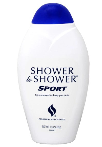 Shower to Shower Sport Absorbent Body Powder - 13oz/12pk