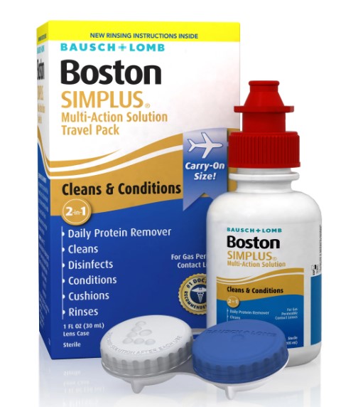 Boston Simplus Multi-Action Solution travel kit and Lens Case - 1oz/24pk