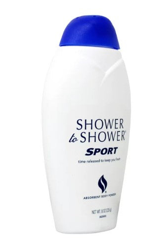Shower to Shower Sport Absorbent Body Powder - 8oz/12pk