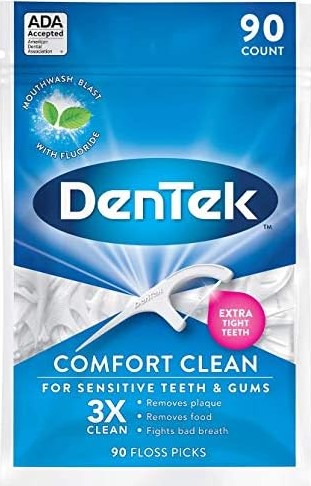 Dentek Comfort Clean Floss Pick - 90ct/72pk