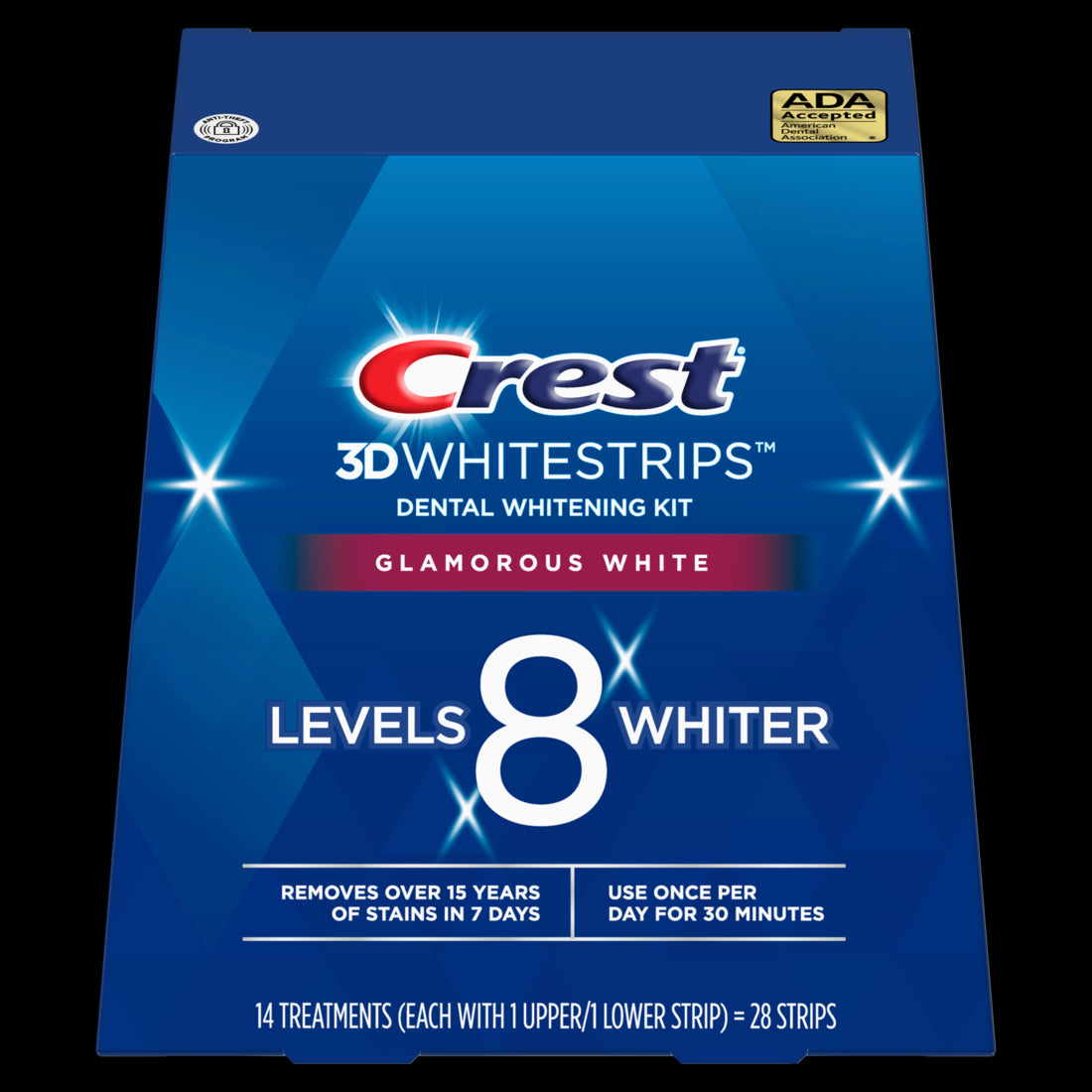Crest 3D Whitestrips Glamorous White At-home Teeth Whitening Kit  - 14ct/ 8pk