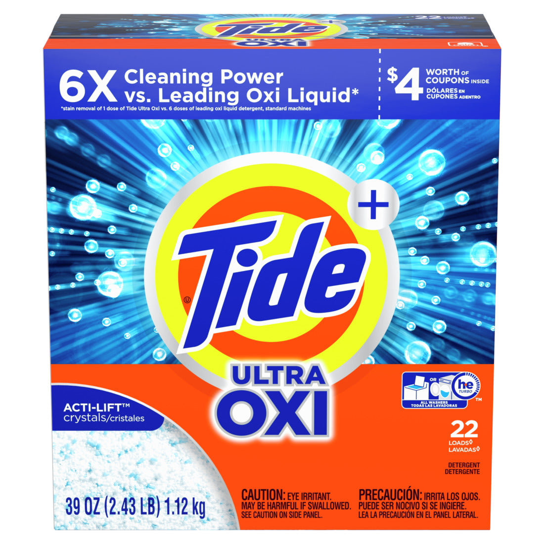 Tide Ultra Oxi Powder 22 Loads - 39oz/6pk