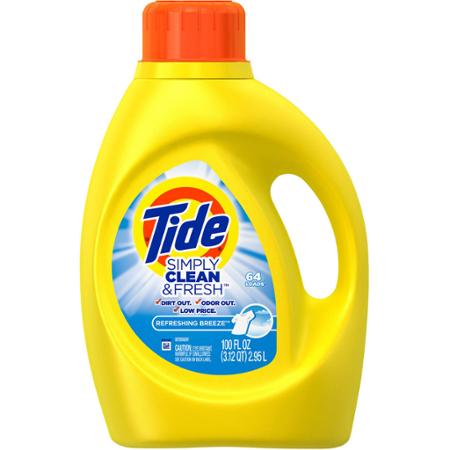 Tide Liq. Simply Clean& Fresh Refresh. Breeze - 100oz/4pk