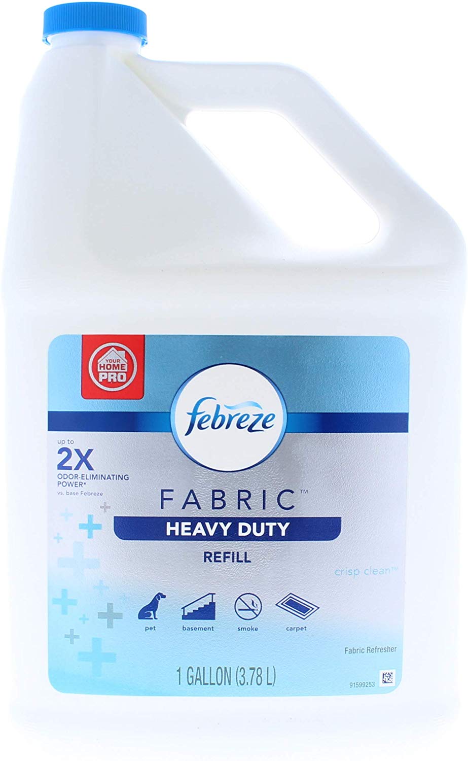 Febreze Fabric 1 Gal Heavy Duty Crisp Clean Refill - 128oz/4pk