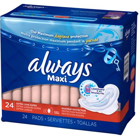 Always MAXI Max Protection w/WINGS SUPER - 24ct/3pk
